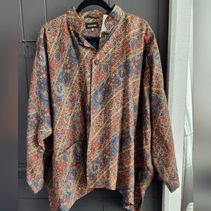 Eskandar Linen Print Blazer
